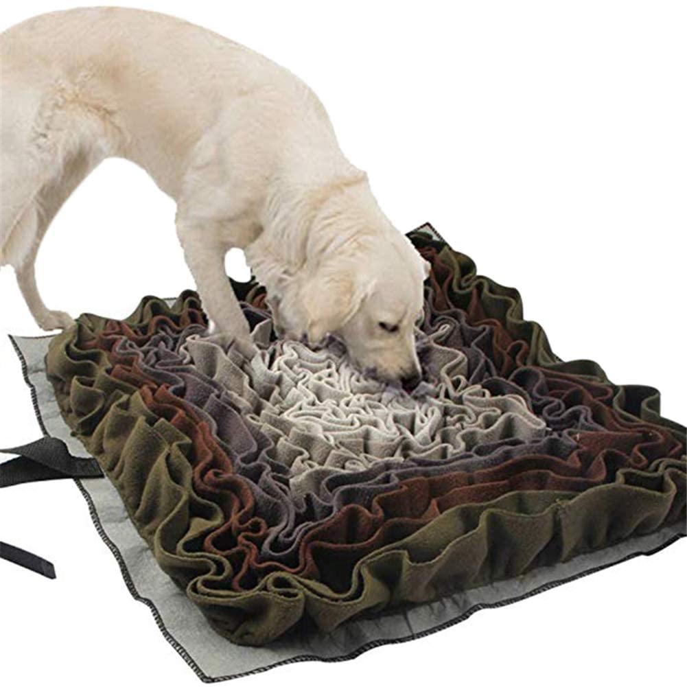  PET HOUND Alfombra Olfativa para Perros, Juguete Interactivo para Mascotas Mascota Perro Snuffle Mat Alfombrilla De Alimentación Almohadilla Lavable Olor Manta De Entrenamiento 45 * 45Cm 