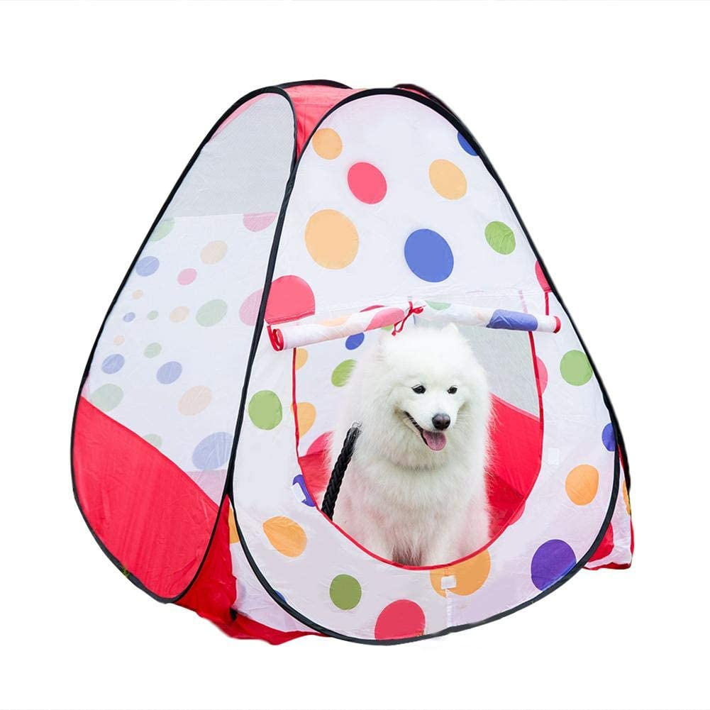  Pet House Plegable Pet Carpa Camping Malla Transpirable Pop-up Pet Car Interior/Exterior Portátil Juego de Viaje Valla Entretenimiento Casa Perro Gato Loro Tortuga Reptil 