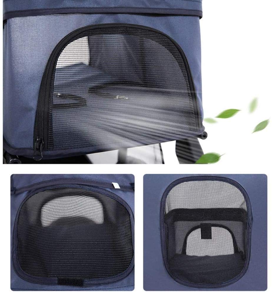  Pet Roadster - Lujoso Carrito para Perros Y Mascotas hasta 32 Kg, Ruedas Grandes, Altura Regulable, Incl. Colchón, Pequeño Y Plegable 