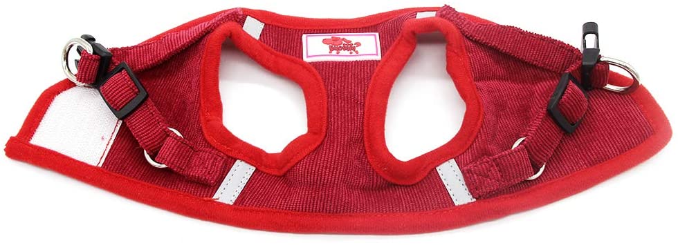  PET SPPTIES Tela de Malla Chaleco para Perros Arnés Suave Ajustable cómodo para Cachorros, Perros Pequeños y Gatos PS042 (XS, Red) 