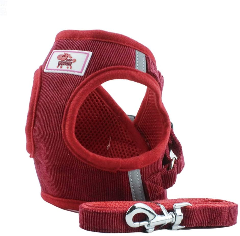  PET SPPTIES Tela de Malla Chaleco para Perros Arnés Suave Ajustable cómodo para Cachorros, Perros Pequeños y Gatos PS042 (XS, Red) 