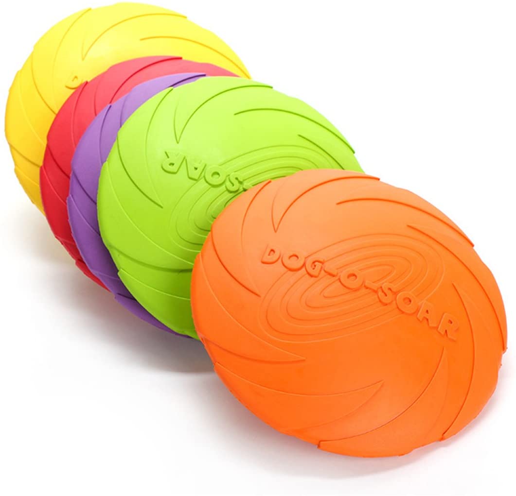  PETCUTE Frisbee Perros Volar Discos Juguete para Perros interactivos Frisbee 2 Piezas ø 18 cm 