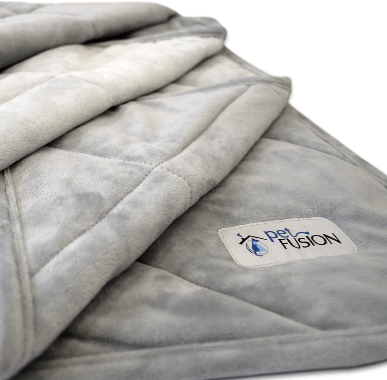  PetFusion Premium Plus - Manta pequeña para Perro o Gato (79 x 69 cm) Reversible Gris Micro Felpa. [100% poliéster Suave] 