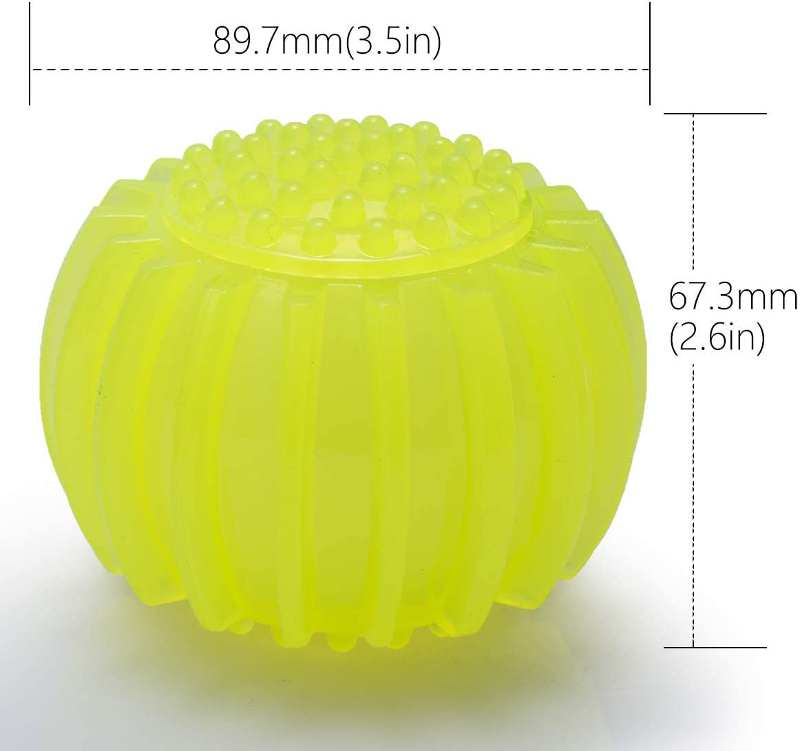  Petper Cw-0049EU - Juguete de pelota para perros, juguete de pelota con sonido para mascotas (amarillo) 