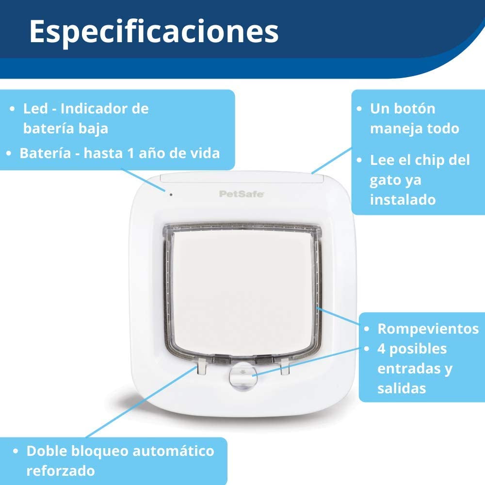  PetSafe Cat Flap Puerta para Gatos con Microchip 