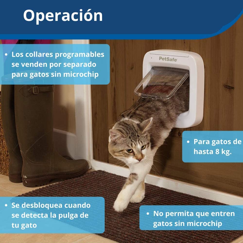  PetSafe Cat Flap Puerta para Gatos con Microchip 