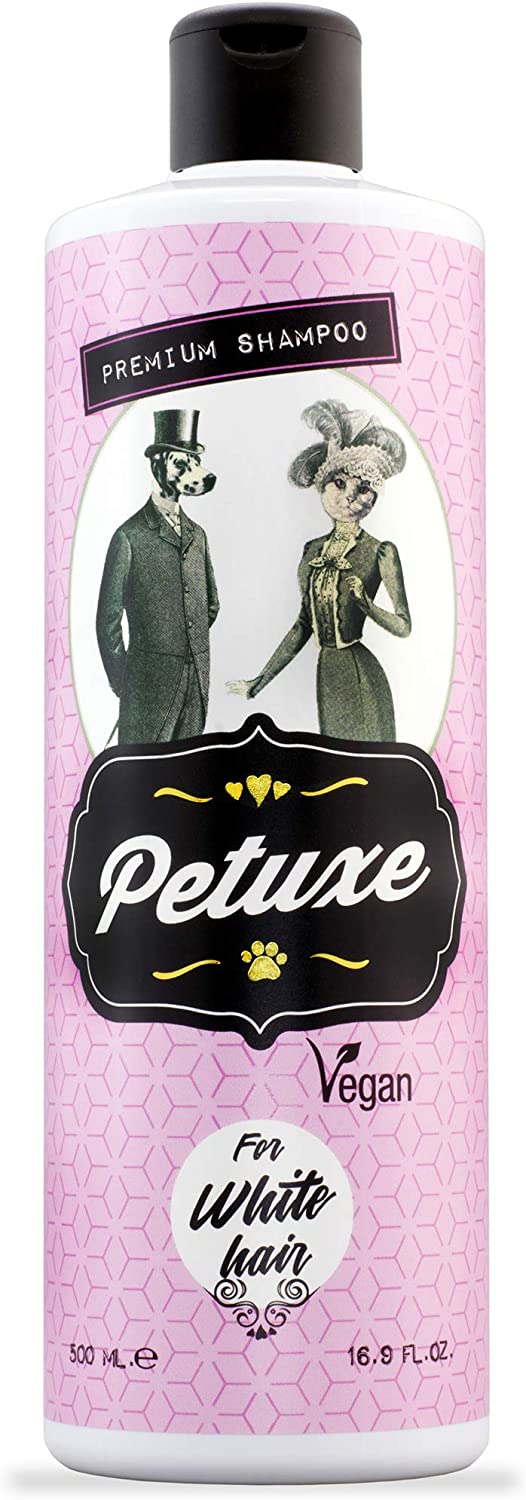  Petuxe Champú Perros y Mascotas Vegano, Pelo Blanco, 500 ml 