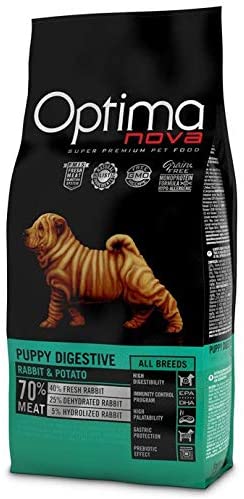  Pienso Perro Conejo Digestivo Puppy 12kg Optimanova Visan 