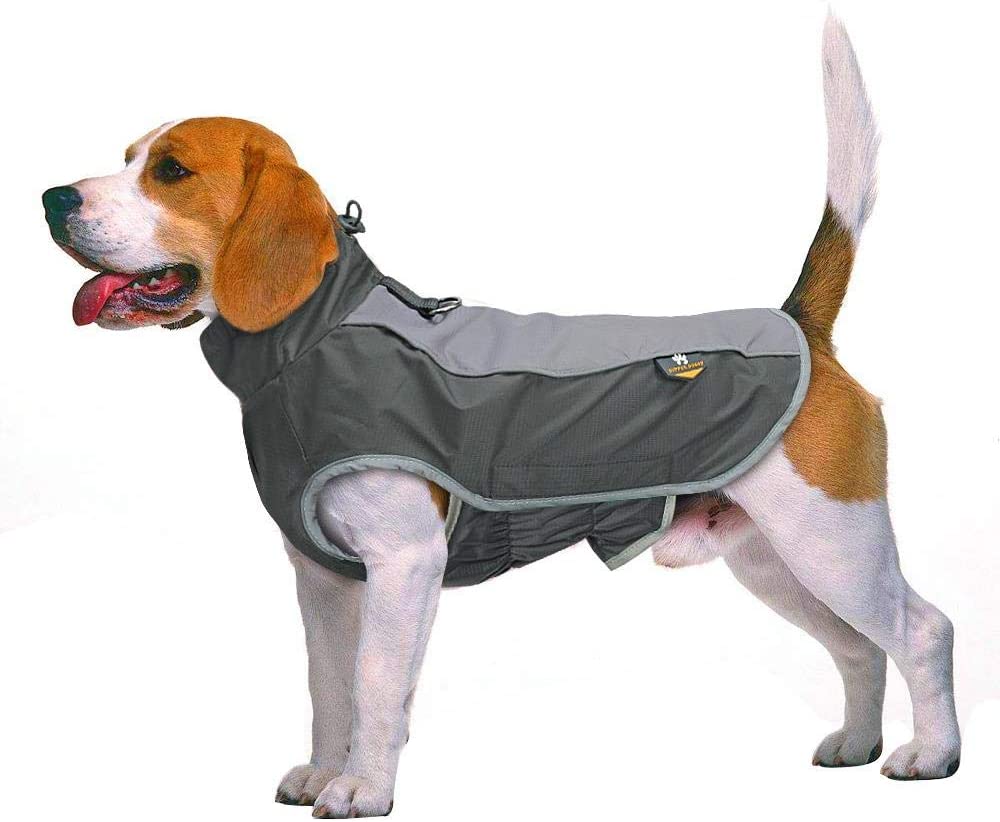  PONNMQ Ropa Abrigada para Perros Chaqueta para Mascotas Ropa Impermeable para Mascotas de Invierno para Perros Grandes Abrigo Reflectante para Ropa de Mascotas para Bulldog francés, Negro, M 