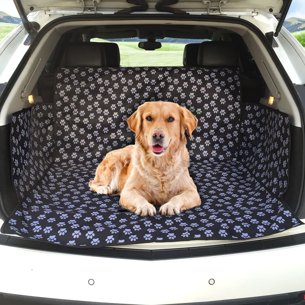  Protector de Maletero para Coche MATCC Funda de Maletero Coche para Perros Manta para Maletero Impermeable y Antideslizante Cubierta para Maletero de Coche Protección de Perro y Mascota (155x104x33cm) 