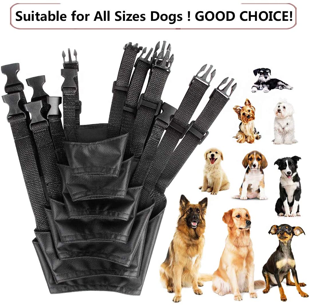  PROZADA [7 PCS] Nylon Bozal para Perros Ajustable, Seguridad Respirable Puppy Anti-Bite Anti-Barking Protector de Seguridad Anti-Chew, Adecuado para Cachorros Grandes y Medianos. 