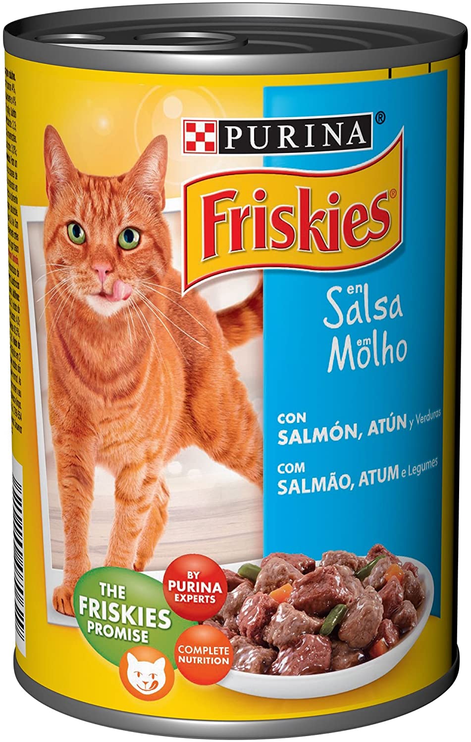  Purina Friskies en Salsa comida para gato Adulto con Salmón y Atún 24 x 400 g 