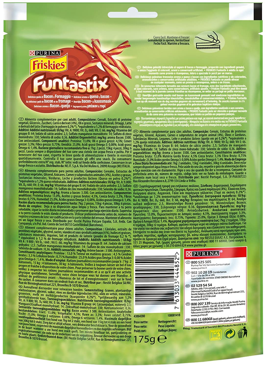  Purina Friskies Funtastix golosinas y chuches para perros 6 x 175 g 