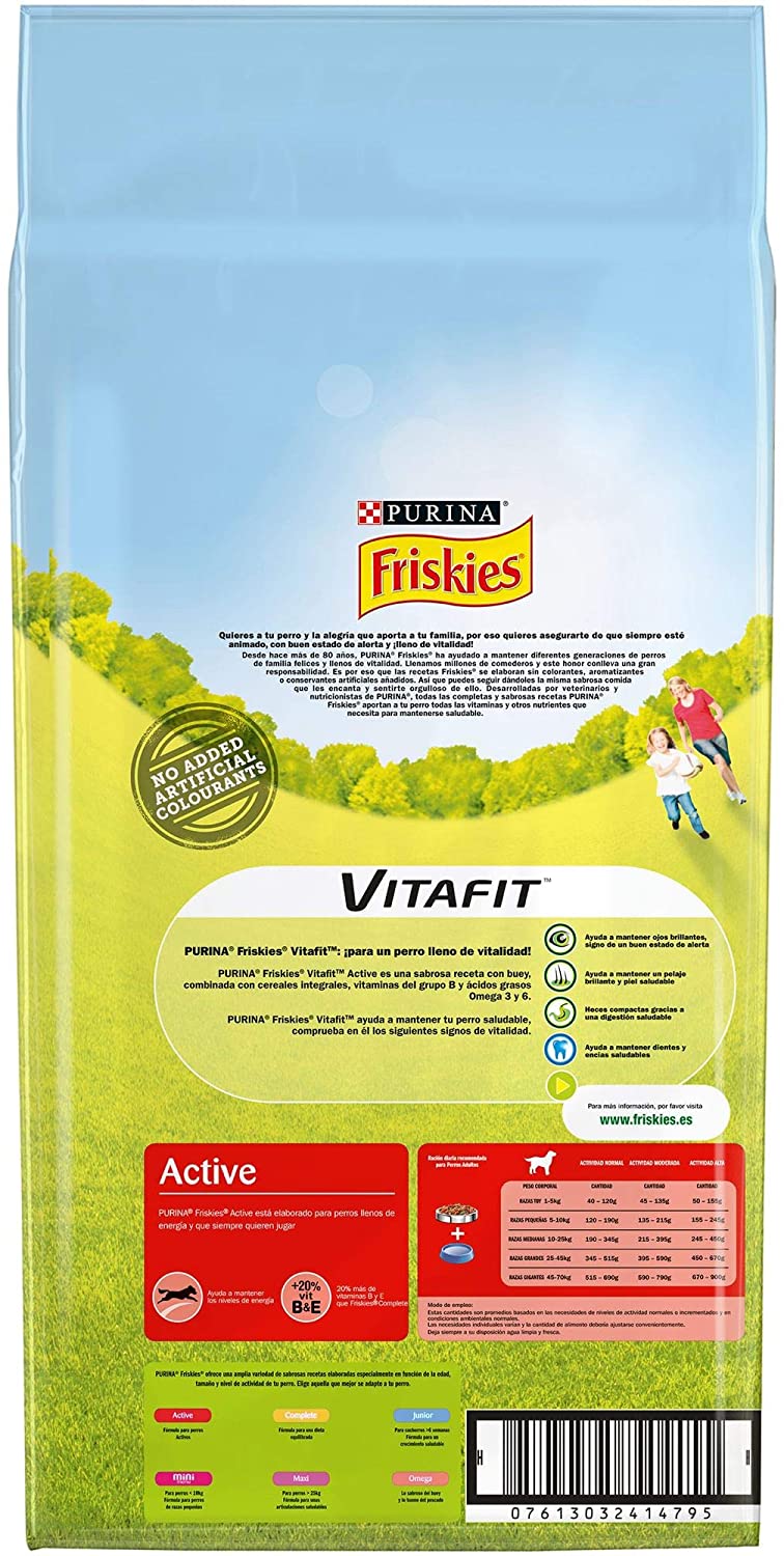  Purina Friskies Vitafit Active Pienso para Perro Adulto Buey 10 Kg 