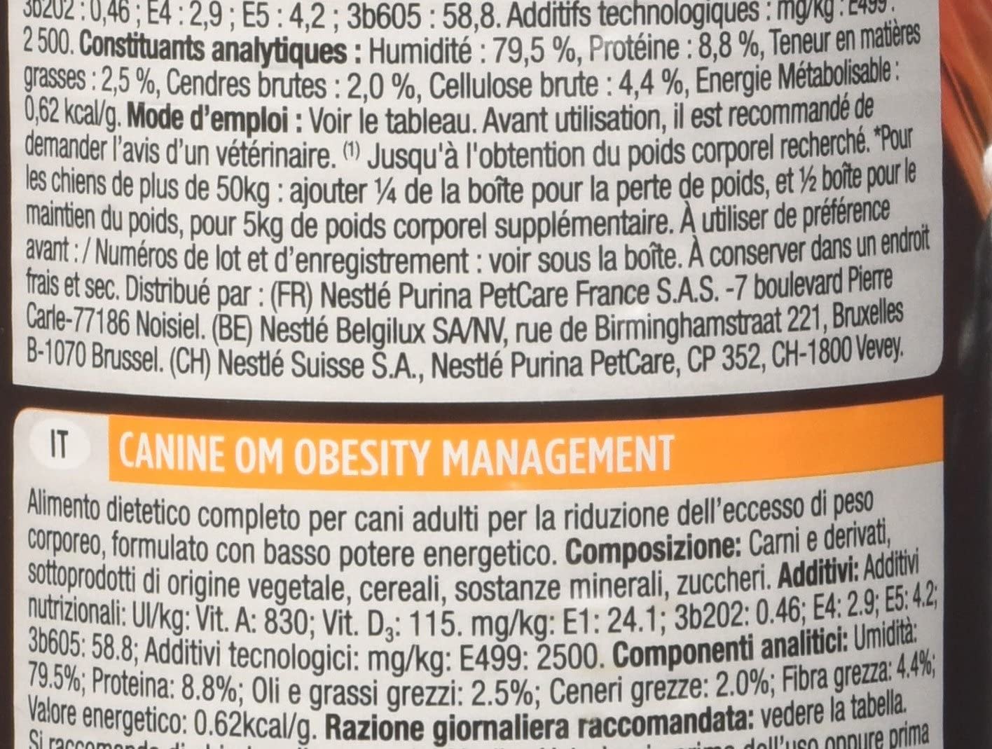  Purina Pro Plan Vet Canine Om Obesity Management Mousse Lata 400Gr 400 g 