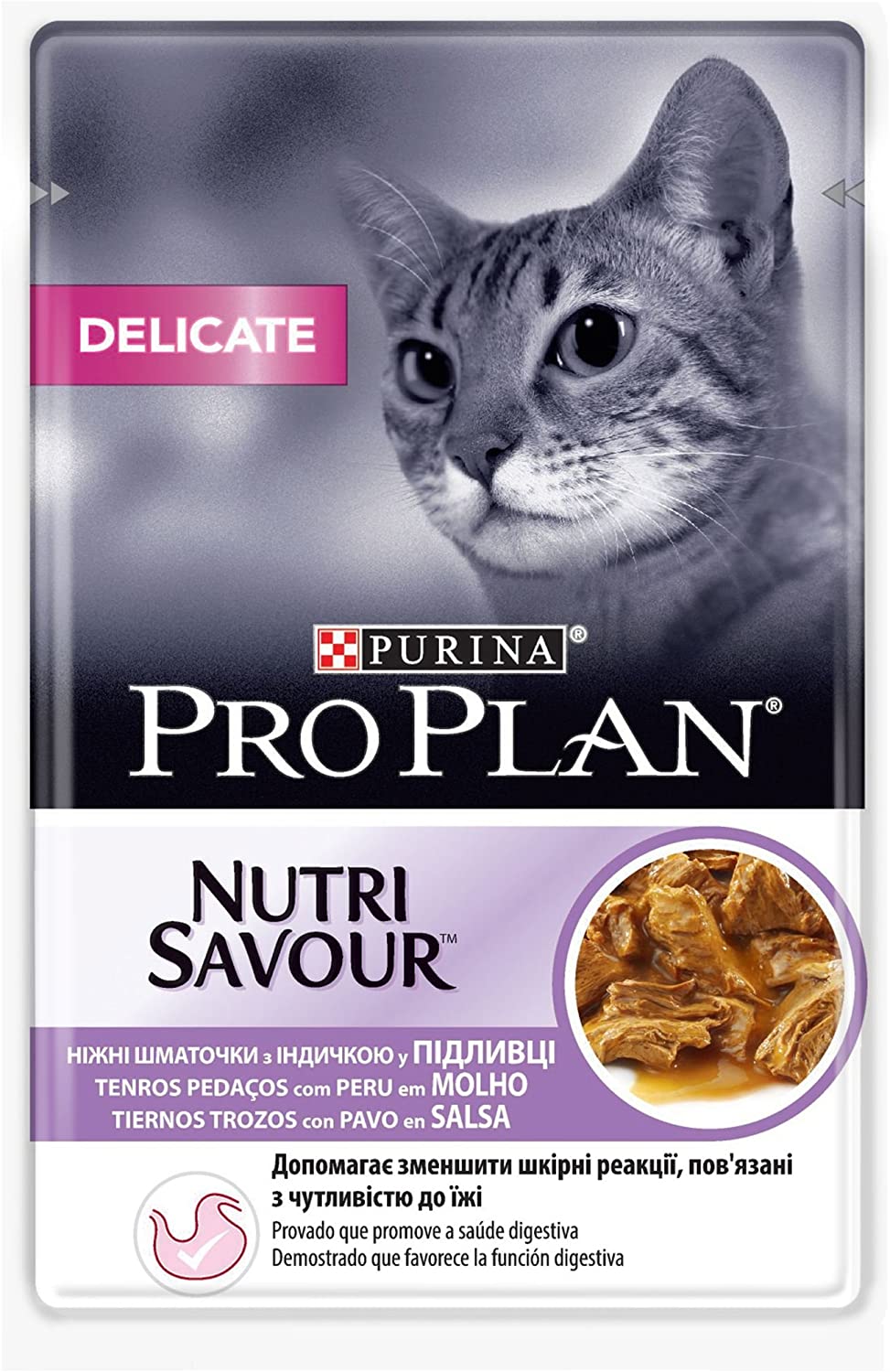  Purina ProPlan Delicate en Salsa Comida para Gato Adulto Pavo 24 x 85 g 