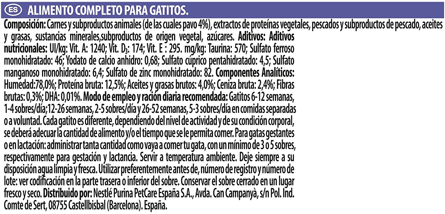  Purina ProPlan en Salsa Comida para gato Junior, bebe, gatito con Pavo 24 x 85 g 