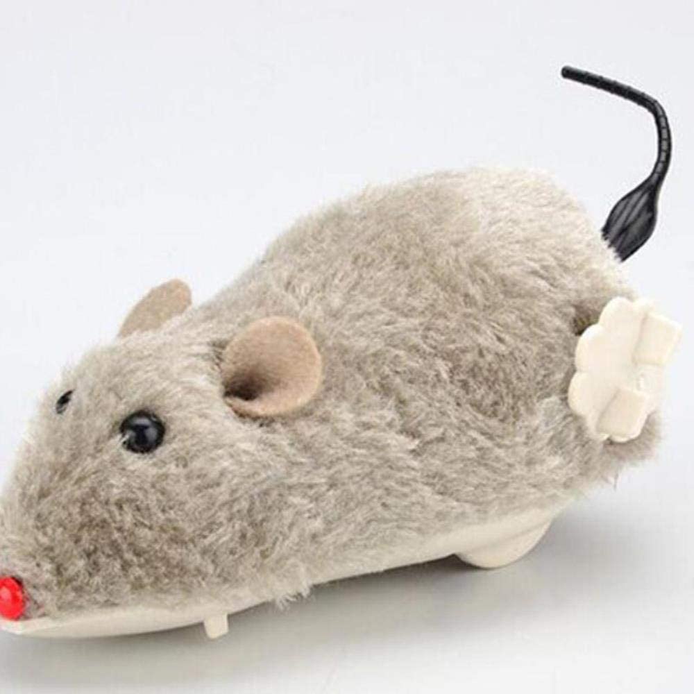  Ratón de peluche Juguete para perros Juguetes para perros Creativo Divertido Mecanismo Spring Power Gato Perro Juguete Juguete Movimiento mecánico Juguete para mascotas Suministros para mascotas 13.5 