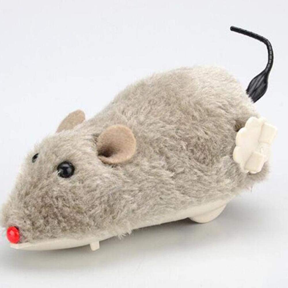  Ratón de peluche Juguete para perros Juguetes para perros Creativo Divertido Mecanismo Spring Power Gato Perro Juguete Juguete Movimiento mecánico Juguete para mascotas Suministros para mascotas 13.5 