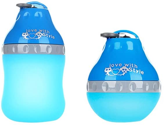  Remelon Cuenco portátil de silicona para mascotas – Botellas de agua plegables de 200 ml de 400 ml para mascotas con mosquetón, perfecto para caminar, hacer ejercicio, senderismo, acampar con mascotas 