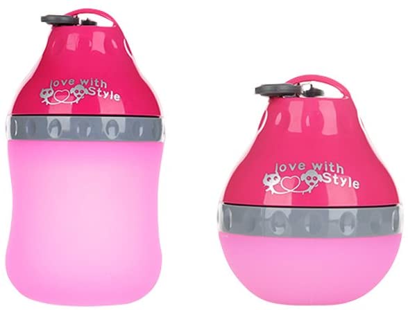  Remelon Cuenco portátil de silicona para mascotas – Botellas de agua plegables de 200 ml de 400 ml para mascotas con mosquetón, perfecto para caminar, hacer ejercicio, senderismo, acampar con mascotas 