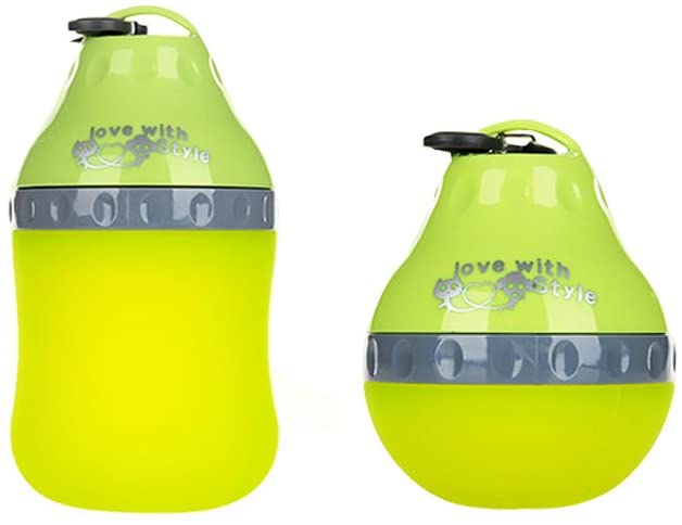  Remelon Cuenco portátil de silicona para mascotas – Botellas de agua plegables de 200 ml de 400 ml para mascotas con mosquetón, perfecto para caminar, hacer ejercicio, senderismo, acampar con mascotas 