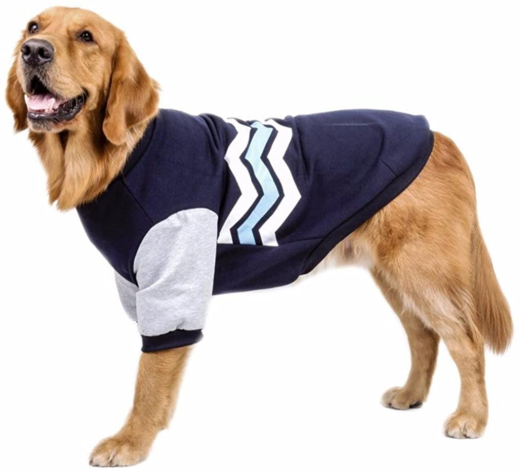  RETUROM Ropa para Mascotas, Suéter con Capucha de Warm Thick Wave Grueso de la Camisa Ropa para el Perro Grande Grande 