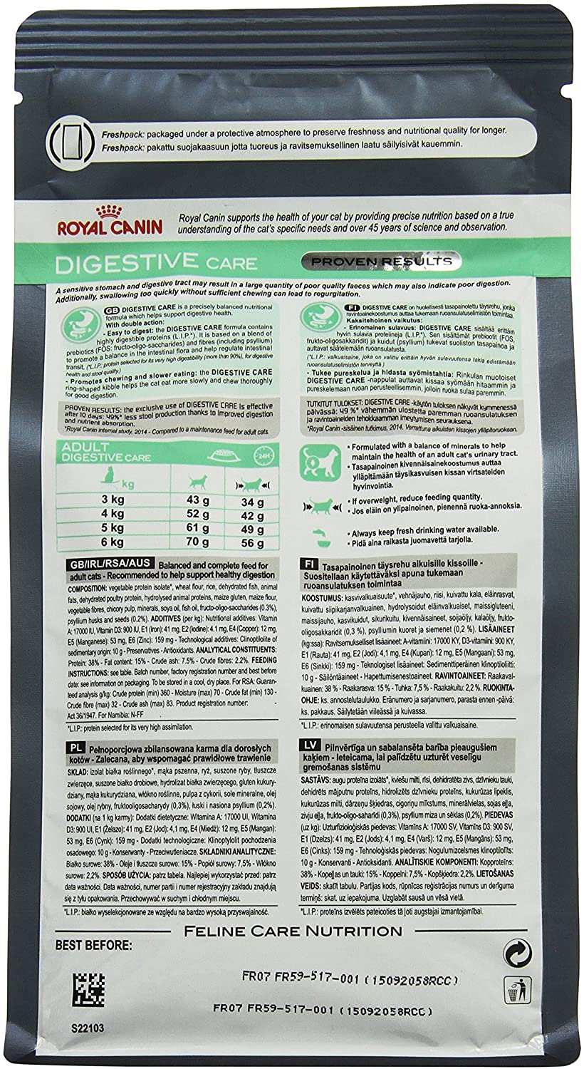  Royal Canin Comida para gatos Digestive Care 2 Kg 