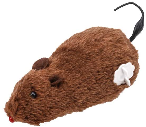  Rrunzfon Reloj del ratón de Peluche de Juguete del Viento de hasta Racing Rata Linda mecánicas móviles Juguete Divertido Juego para 1pc Perro de Animal doméstico del Gato Color al Azar 