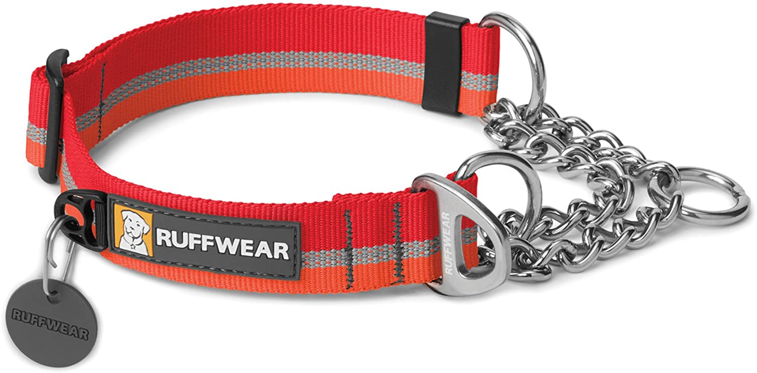  RUFFWEAR - Chain Reaction Collar, Color kokanee Red, Talla S/ 28-36 cm 