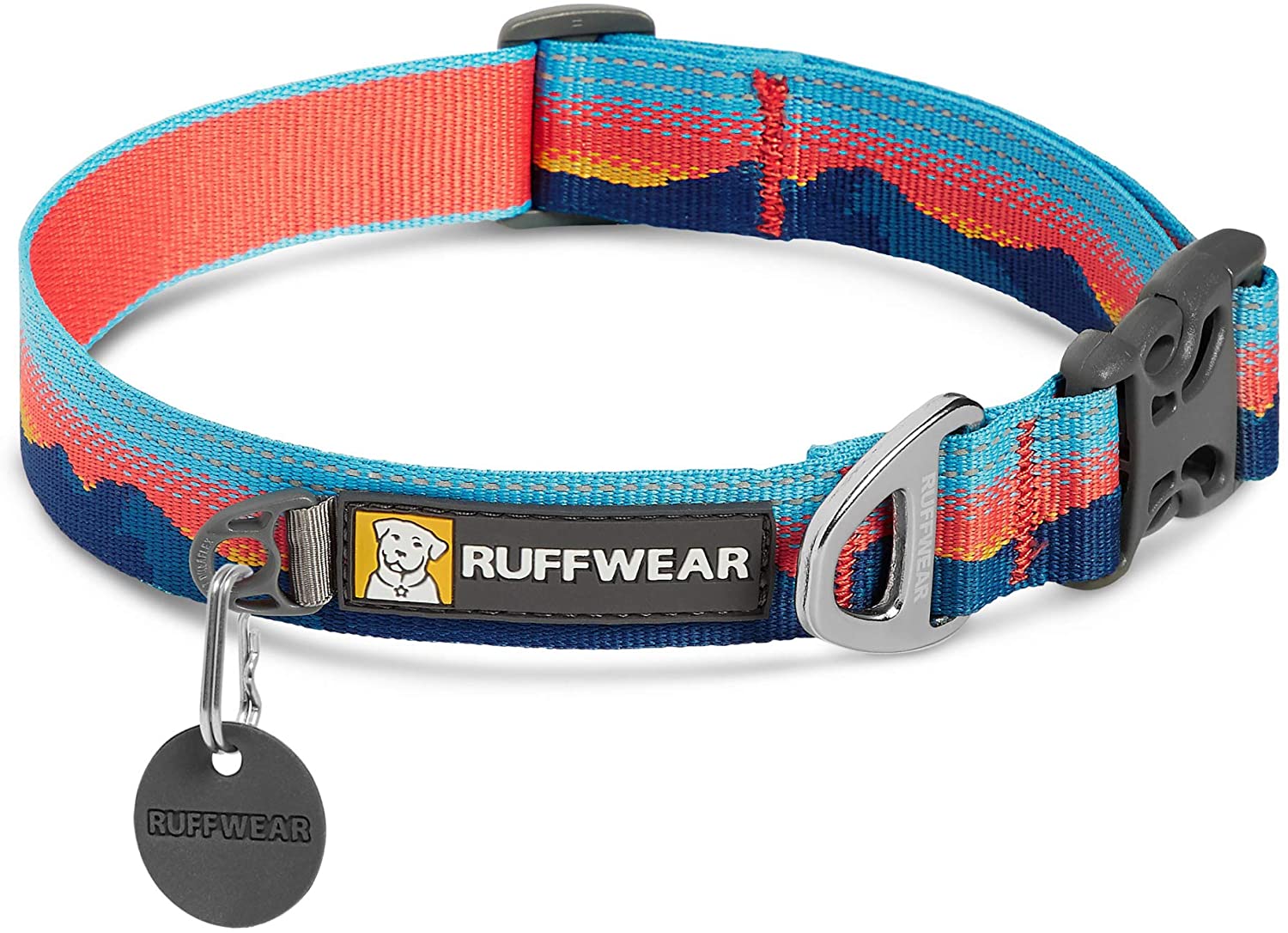  RUFFWEAR Crag Collar para Perro, Collar Reflectante y Cómodo para Uso Diario, Sunset, 51-66 cm 