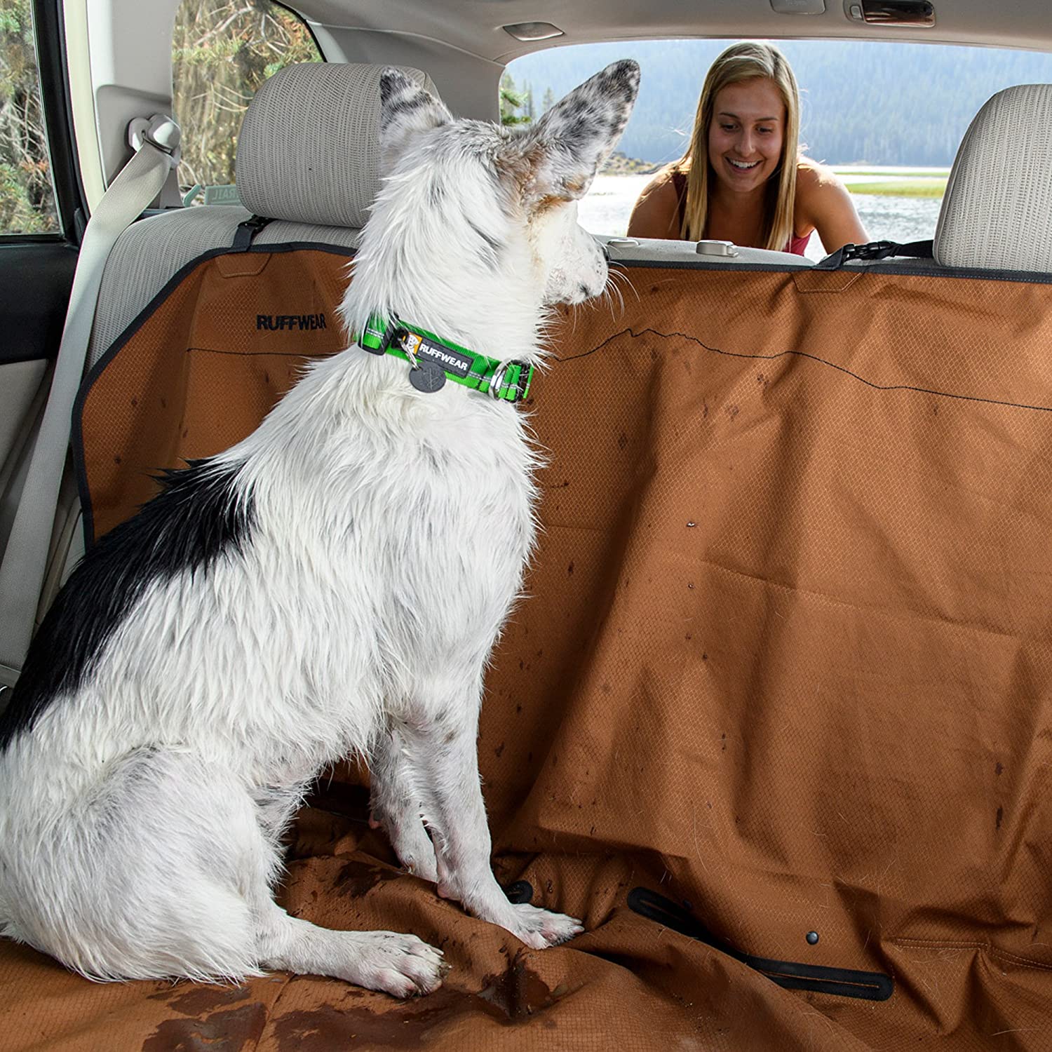  RUFFWEAR - Funda para Asiento de Coche y Hamaca para Perro, Talla única, Color marrón 