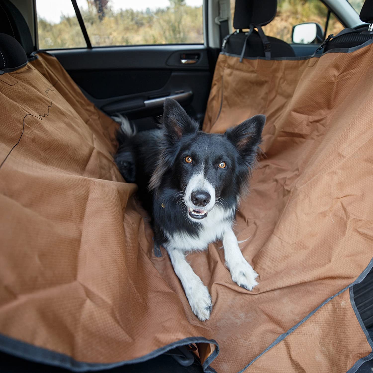  RUFFWEAR - Funda para Asiento de Coche y Hamaca para Perro, Talla única, Color marrón 