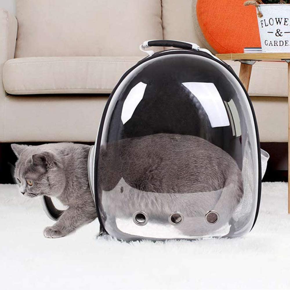  Salir Cápsula espacial portátil Volver Bolsa para gato Hombro Bolsa para gato Bolsa para mascotas Bolsa panorámica Transparente y transpirable Mochila para gato 