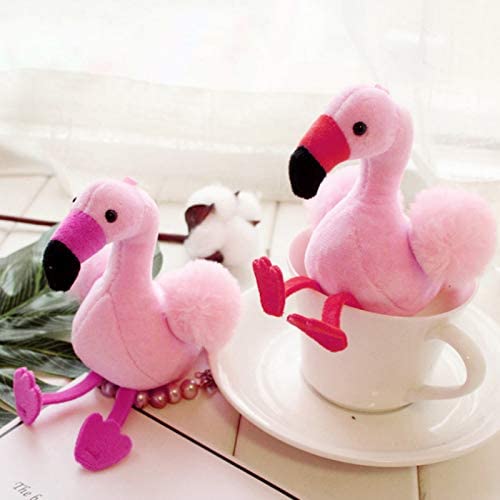  shenlanyu Juguete de Peluche 12cm Pequeño Flamenco Rosa Juguetes De Felpa Rellenos Y Animales De Felpa Juguetes Suaves Llavero Llavero Llavero Chicas Bolsa Pequeño Colgante Decoración 