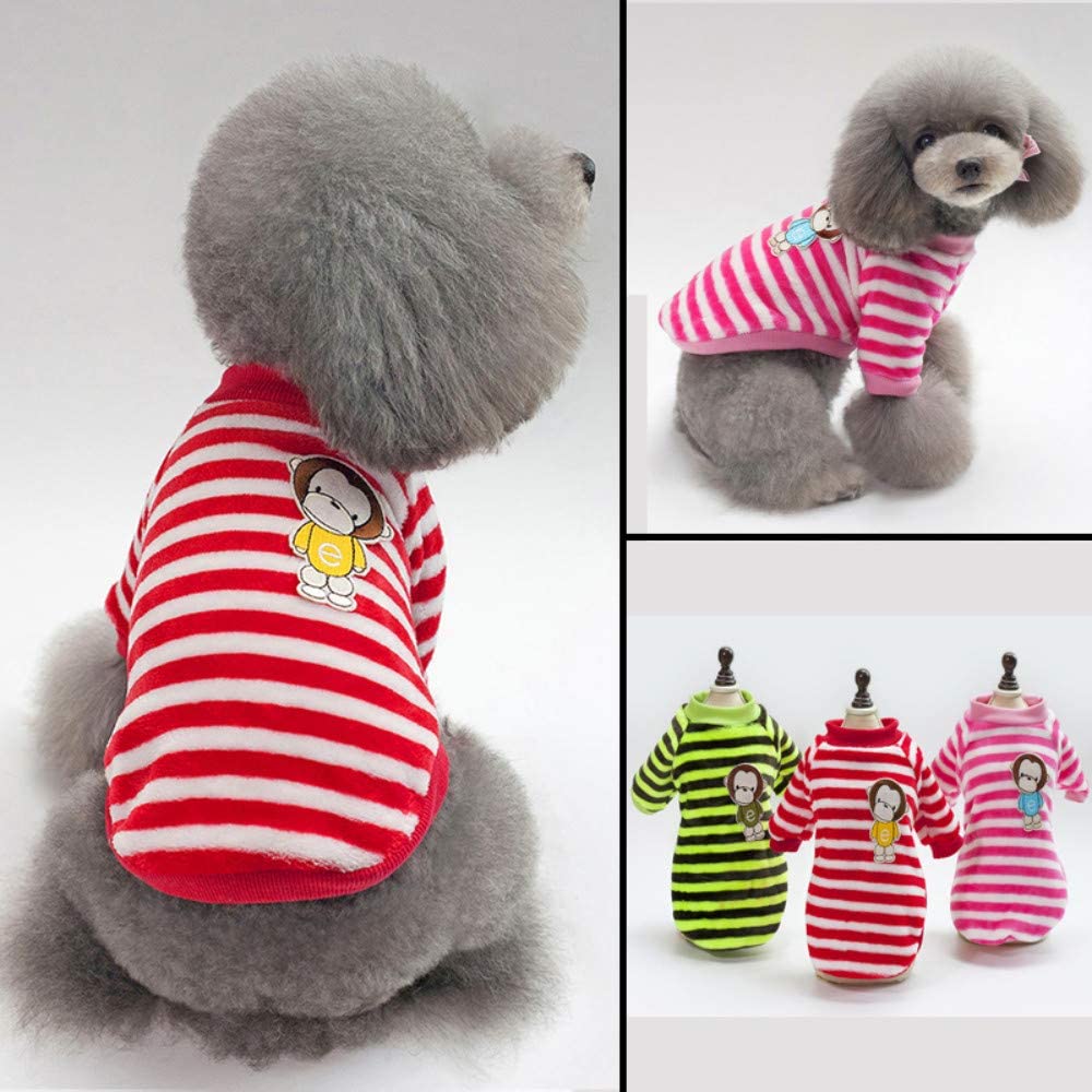  shovv Mascotas Ropa para Perros Oso de Peluche otoño e Invierno Cargado de Ley Lucha contra Perros pequeños y Gatos Keji Gruesos algodón Caliente, L 