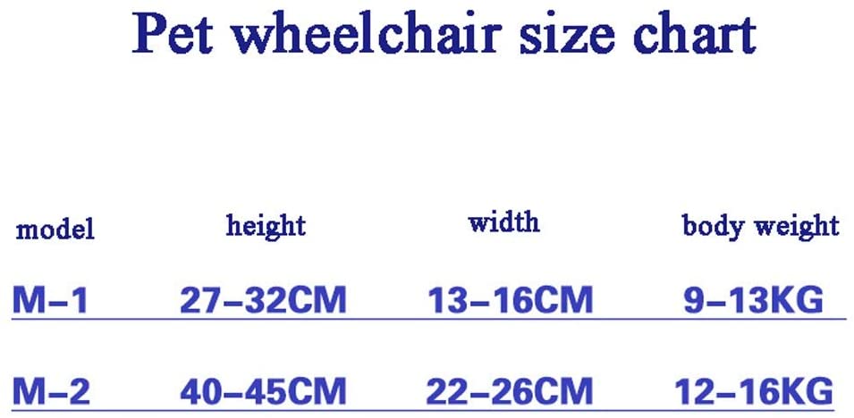  Silla de Ruedas Ajustable para Perros, Altura: 10.6"-17.7", Ancho 5.1-10.2"Peso 19.8 a 35.2 lbs, Patas traseras Rehabilitación Ayuda para la rehabilitación de Perros/Gatos/Mascotas lesionados qu 