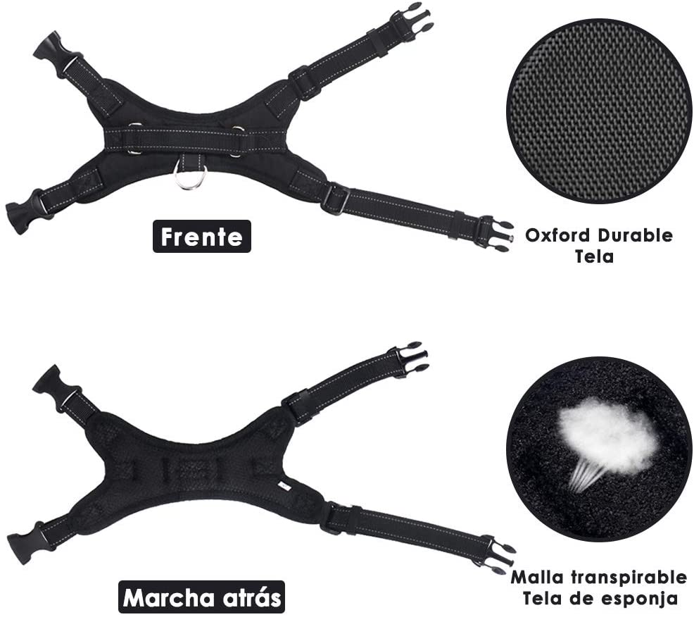  SlowTon Arnes para Perro, NinguÌ n tirón Chaleco del Perro arnés - Chaleco Acolchado del Cuerpo del Perro - Control de la Comodidad para los Perros Grandes en el Entrenamiento Que Camina 