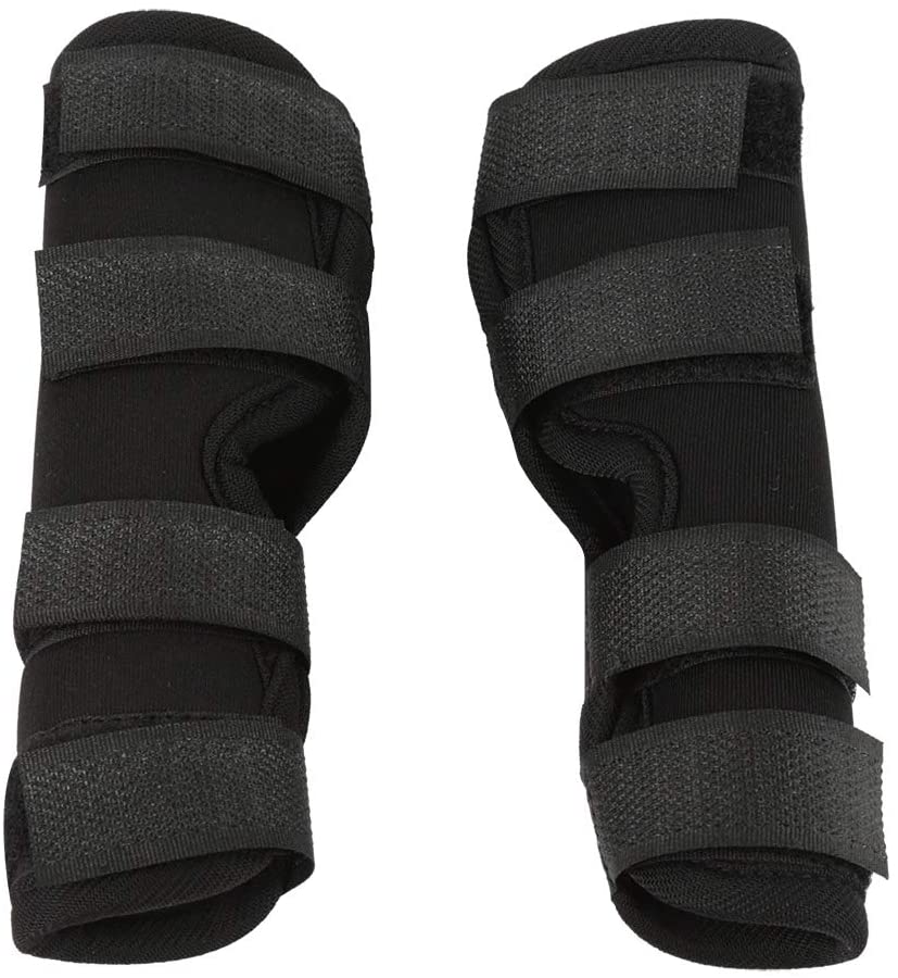  Smandy Almohadillas para la Rodilla del Perro, 1 par de Perro Patas traseras Brace Mascota Lesión quirúrgica Vendaje del Vendaje Cura Protector de la Herida(Negro, s) 