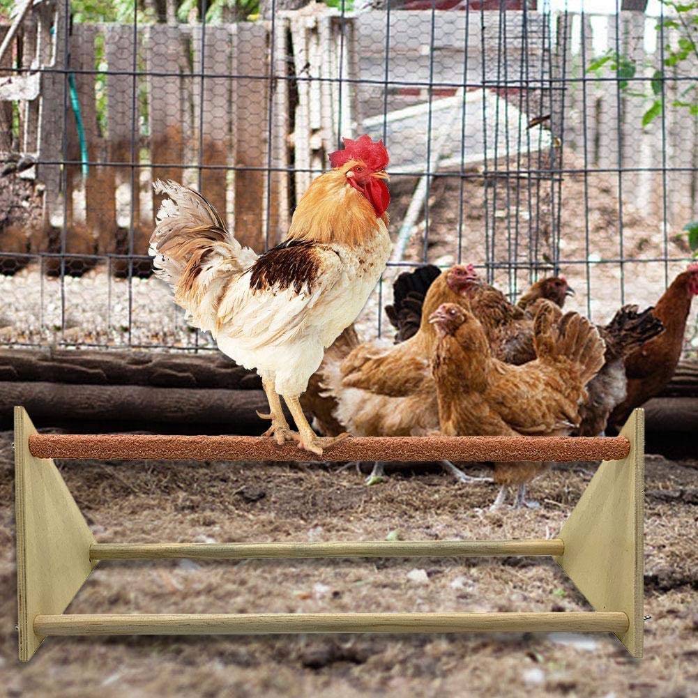  Soporte de madera hecho a mano para gallinas y pájaros, perca de pollo, juguete para pájaros de tamaño mediano y grande 