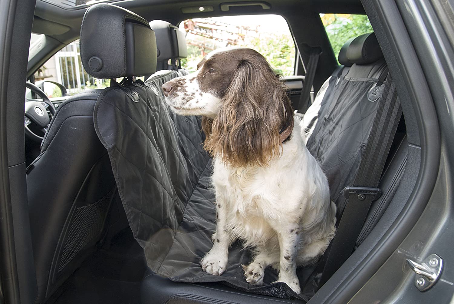  Speedwellstar - Funda Impermeable para Asiento Trasero de Coche de Perro, Resistente al Agua, para Mascotas, con diseño de Bicicleta de Correr, 137 x 147 cm 