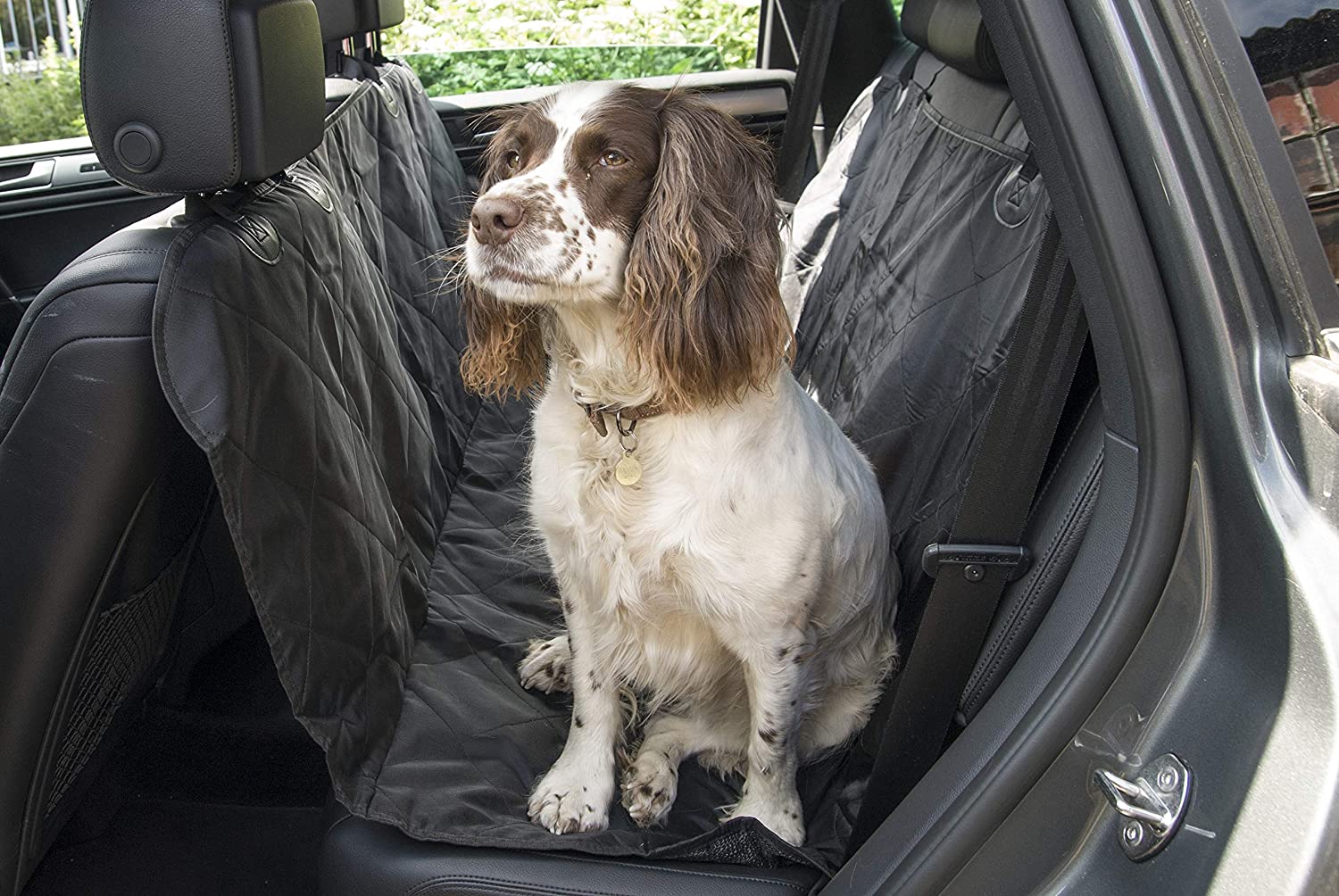  Speedwellstar - Funda Impermeable para Asiento Trasero de Coche de Perro, Resistente al Agua, para Mascotas, con diseño de Bicicleta de Correr, 137 x 147 cm 