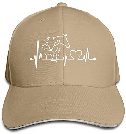  SRRen Perro Gato Caballo Vaca Latido del corazón Gorra de béisbol Sombreros con sándwich picado 