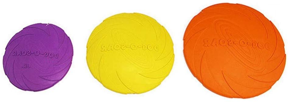  T0.0 3pc Frisbees De Perro, Juguetes para Perros - Colores Vibrantes - Diseño Aerodinámico para lanzamientos sin Esfuerzo - Durable Adiestramiento de Perros 