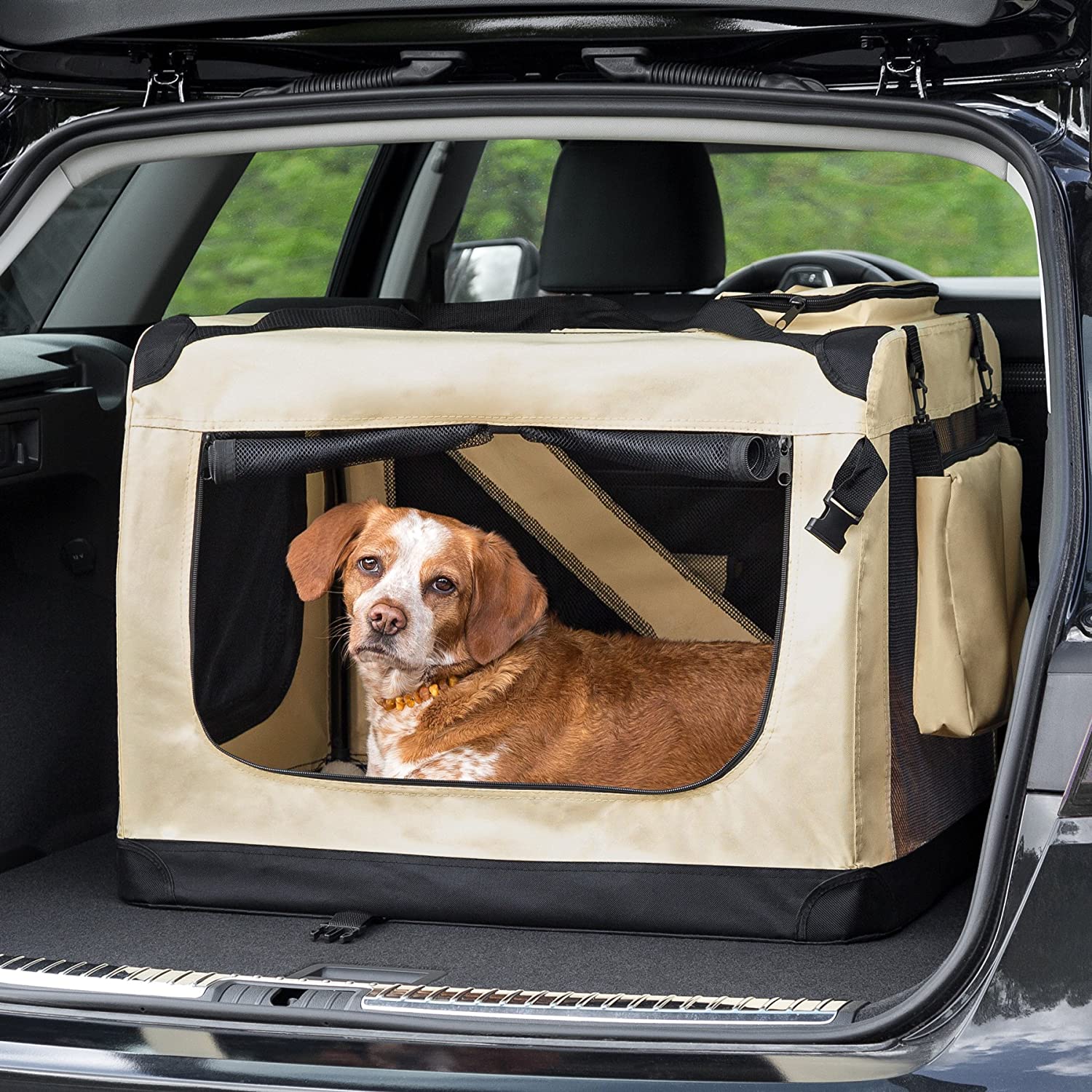  TecTake Transportín Plegable para Perros Jaula de Transporte Bolsa Viaje - Varias tamaños - (M | No. 401038) 