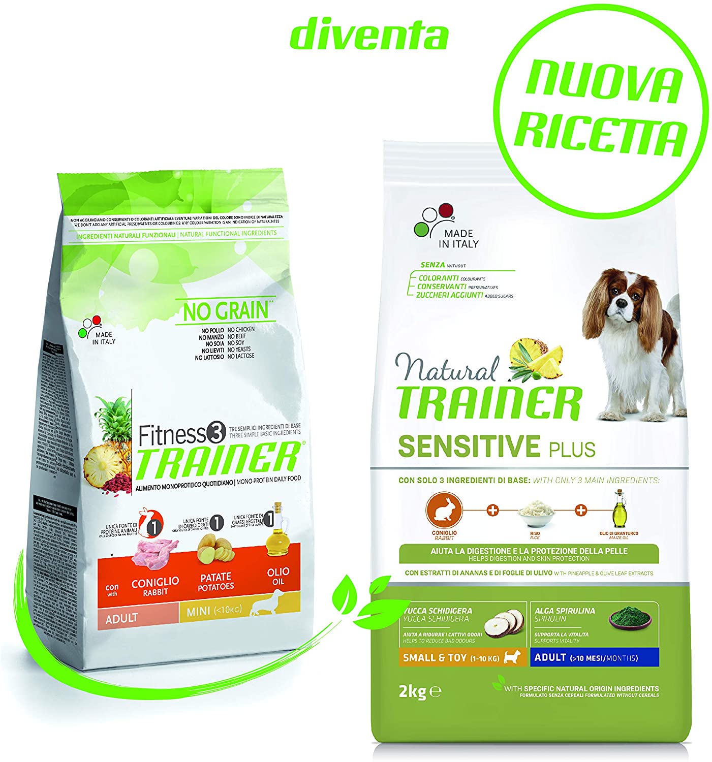  Trainer Sensitive No Grain SmallToy Adult con Conejo, piseles, Aceite, 2000 g 