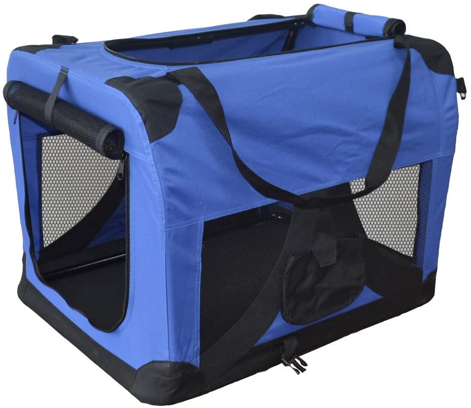  Transportín plegable para perros - Transportín de tela plegable - Caseta de perros portátil - Transporta mascotas para coches - Bolsa de transporte - Corralito para mascotas 401-D01 