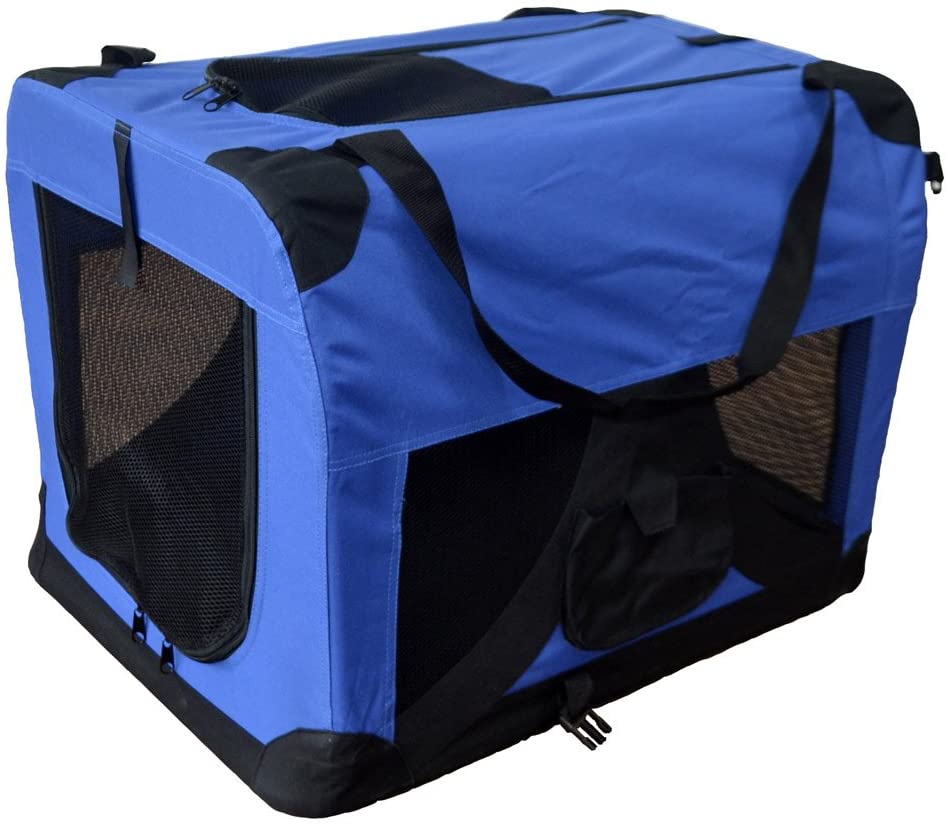  Transportín plegable para perros - Transportín de tela plegable - Caseta de perros portátil - Transporta mascotas para coches - Bolsa de transporte - Corralito para mascotas 401-D01 