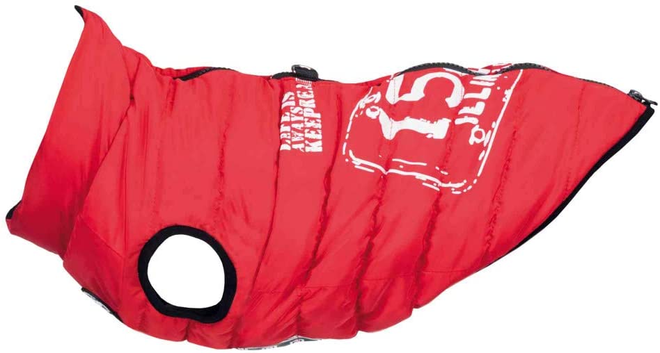  Trixie Abrigo Perro Ropa Mascotas – Chaqueta Capa Chaleco con Arnés Perro Grande Pequeño Mediano Perros Accesorios Capa Arnés Saint-Malo Talla S 40 cm Rojo 