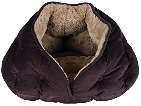  Trixie Cama para Gatos Mascotas - Cama Gatos Accesorios para Gatos Casas para Gatos Gatera Peluche Cueva Suave Malu 47×27×41cm Marrón-Marrón Claro 